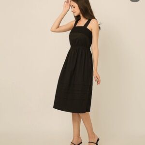 Black Vivian Voile Lace Nursing Dress